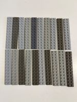 LEGO 20 Graue Zweier Plättli 12x2 Noppen