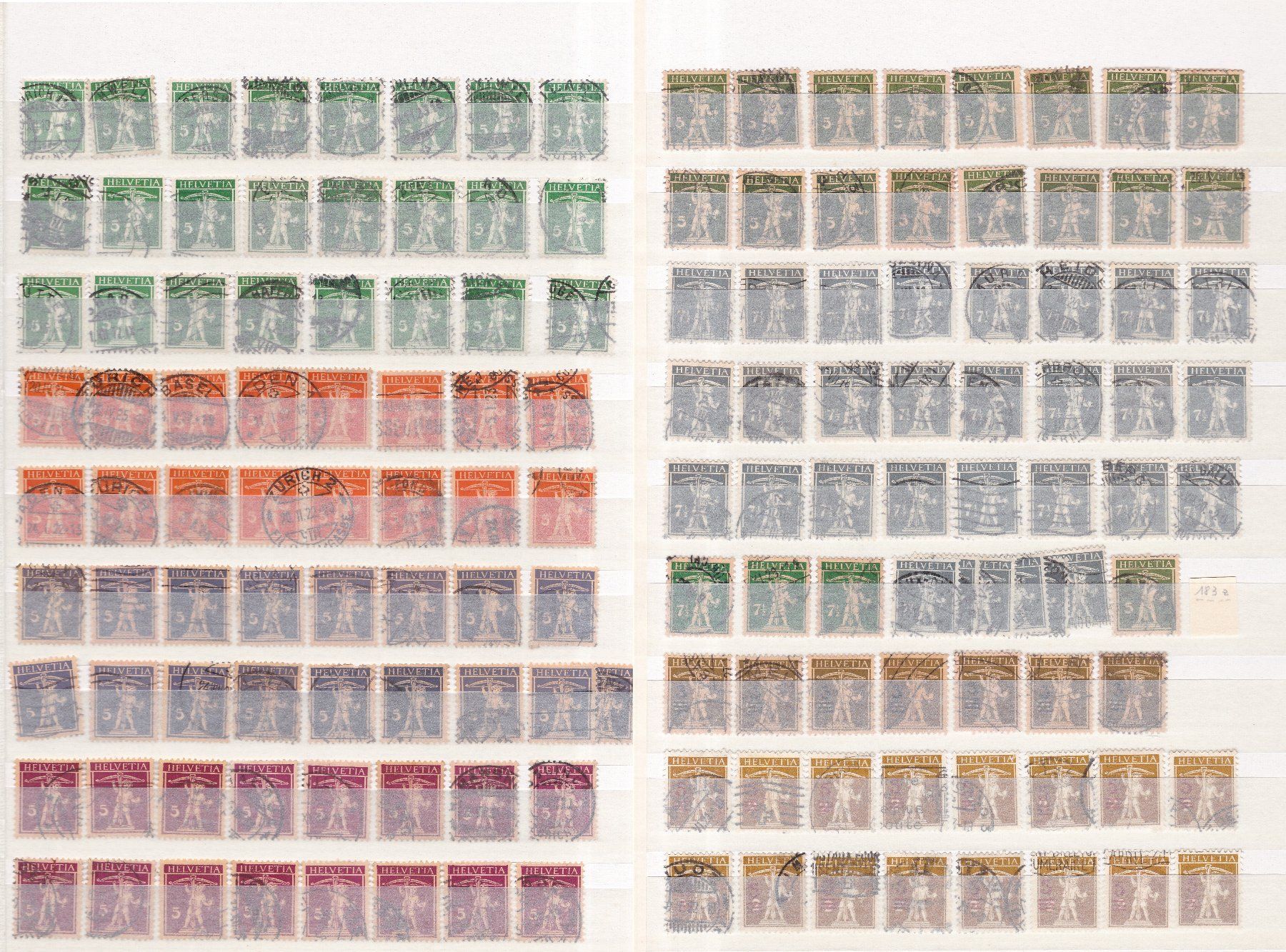 Alle Briefmarken: CH Briefmarken-/Dublettenseiten ab Altschweiz – Gebraucht aus Münchwilen AG von Nesar 1