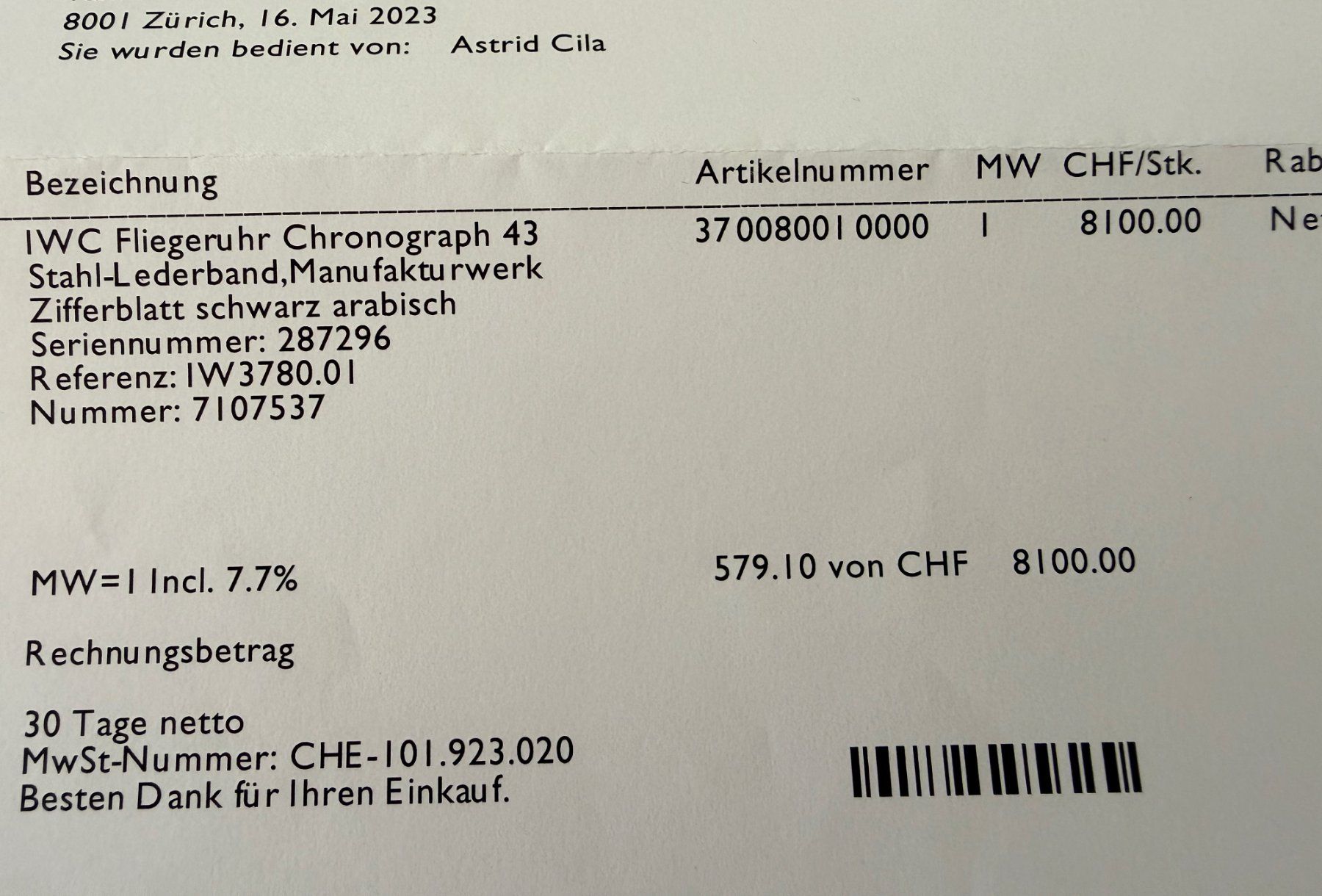 IWC Orologi: IWC Fliegeruhr Chronograph 43 – Usato da Zürich venduto da marathon11 8