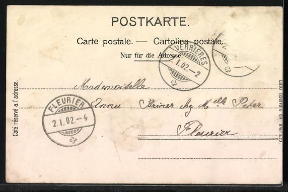 Cartoline postali: AK Verrières Suisses, Frontière-Suisse – Usato da Berlin venduto da bartko-reher 1