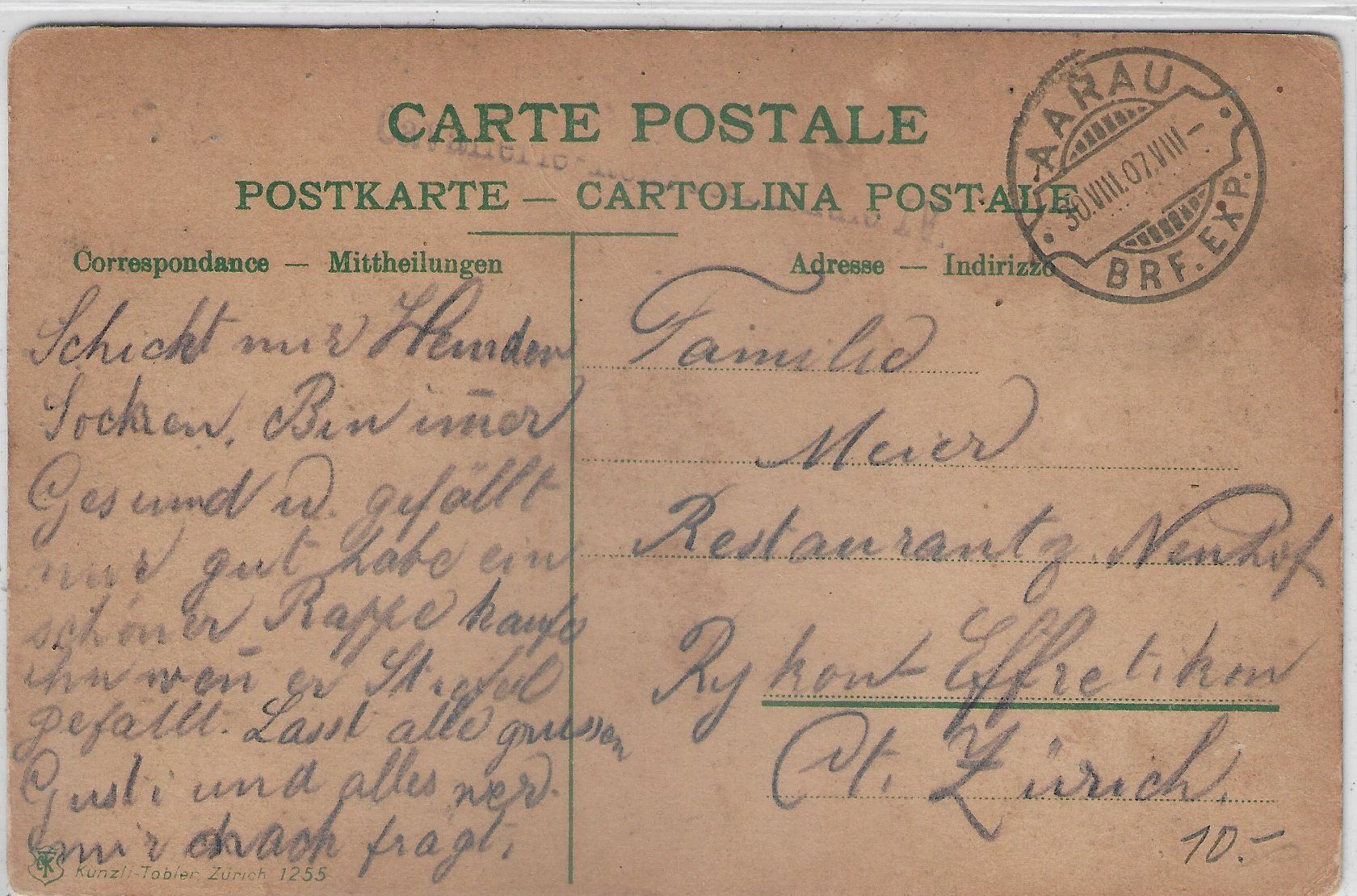 Cartoline postali: Armee Suisse - Cavallerie 1907 – Usato da Ettingen venduto da Kartenplanet 1