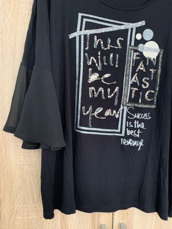 GIGLIOROSSO Grosse Grössen Tunika GR XL IN SCHWARZ