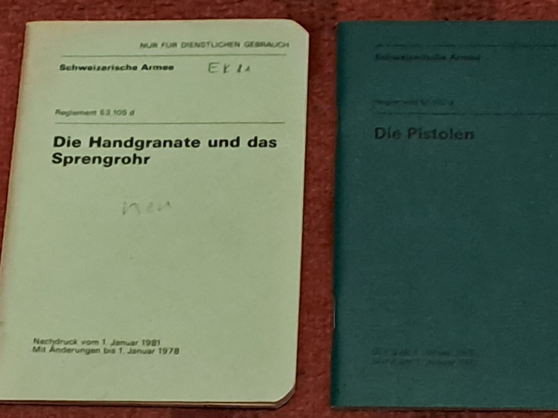 Libri: Lot von 4 verschiedenen Reglemente – Usato da St.Gallen venduto da Infanteriewerk 1