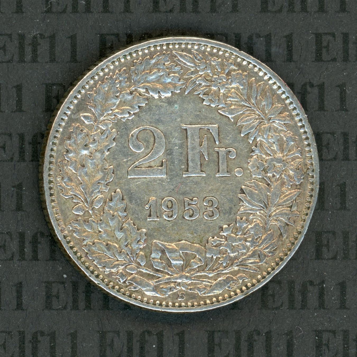Tutti le monete: CHF___2.00 1953 vz 2 Franken – Usato da Widnau venduto da Elf11