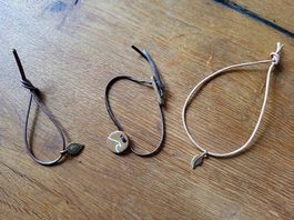 Gold Silber Armbänder (nicht echt) + Fusskette