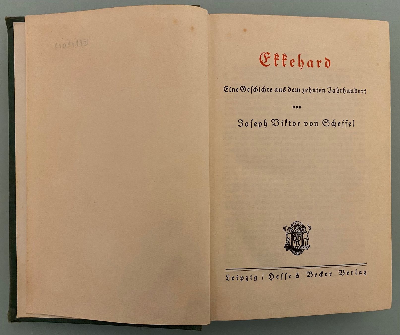 Bücher: Ekkehard von Viktor von Scheffel, Leipzig, Becker Verlag – Gebraucht aus Safenwil von Thoren196168 2
