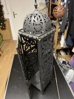 Laterne orientalisch Metall schwarz verziert gross