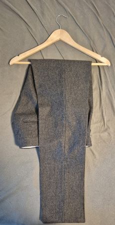 Suitsupply 48  Flannel Houndstooth Brown Trousers
