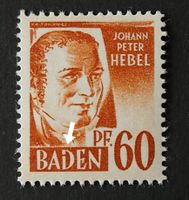 *ABART*Frz. Zone Baden-Mi 10 ** (1947) "D" gebrochen