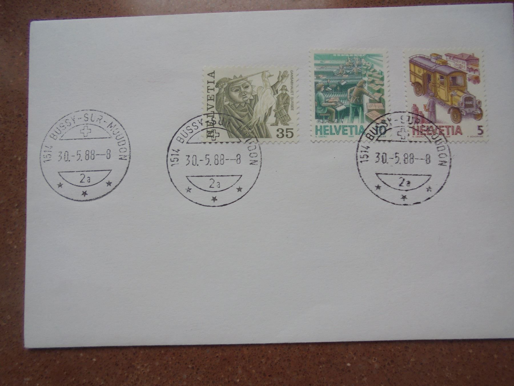 Tutti i francobolli: Enveloppe affranchie timbres - 1988 – Nuovo (secondo la descrizione) da Vessy venduto da mafabe