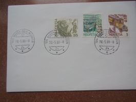 Enveloppe affranchie timbres - 1988