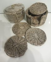12 Untersätzli, Rattan 10 cm