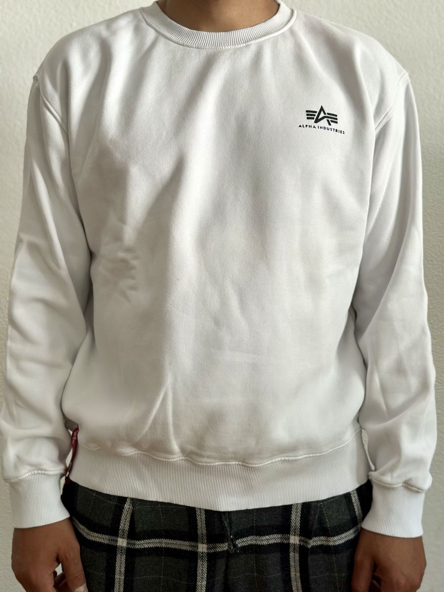 Alpha Industries Pullover & Sweatshirts: Alpha Industries Pullover/Sweatshirt Weiss – Gebraucht aus Grabs von DeniseHribekB.