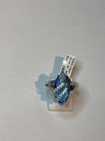Ring 925 Silber blau Grösse 56 gebraucht