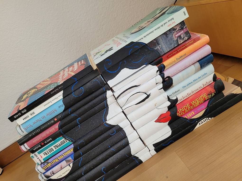 Libri: Bücherpacket handgemalte Front Upcycling – Usato da Spreitenbach venduto da dde_5k86 2