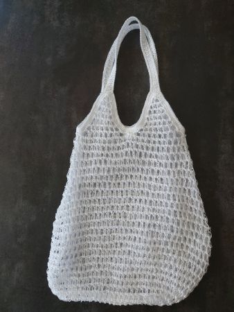 Schicke Tasche gehäkelt weiss neu
