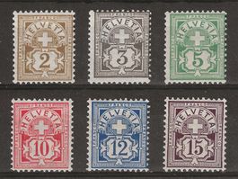 1906 : Serie  Ziffermuster Nr. 80 - 85 *