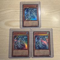 Yu-Gi-Oh! Karten 3 Blauäugiger w. Drache,Top Zustand!