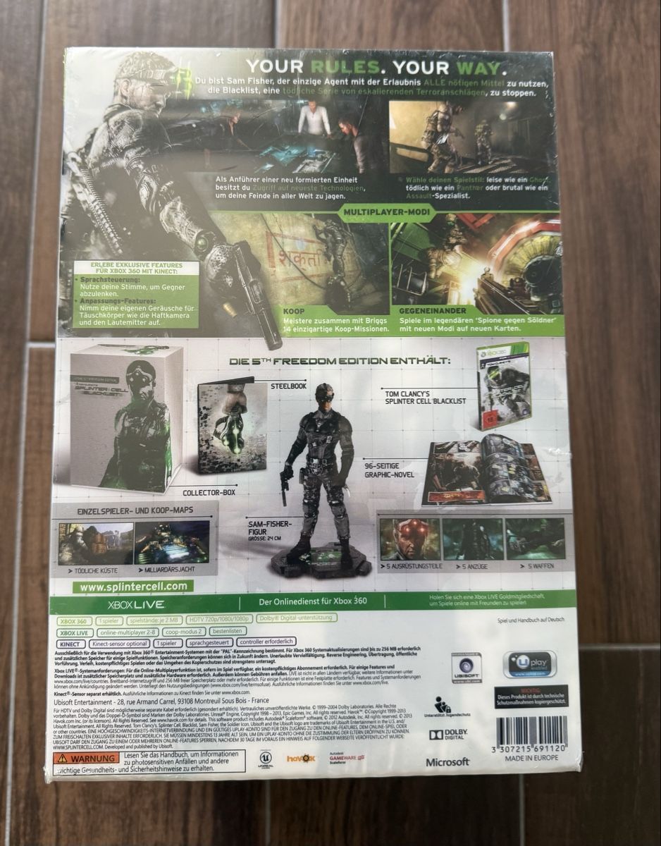 Giochi: Xbox 360 - Splinter Cell Blacklist 5th Freedom Edition! OVP – Nuovo e nell'imballaggio originale da Staufen venduto da hadornski1 1