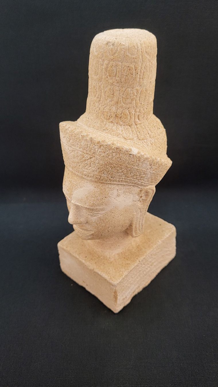 Sculture & Statue: Shiva-Kopfstatue Khmer – Usato da Basel venduto da spinne02 2