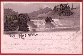 RHEINFALL IN DER NACHT LITHO, 1900