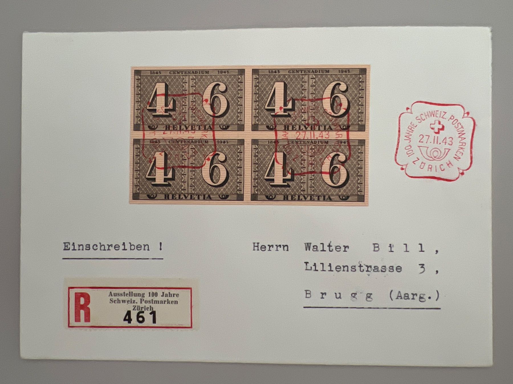 Tutti i francobolli: 1943 100J. Schw. Postmarken 3 Einges. Briefe mit W15+258 – Usato da Buchrain venduto da wmm 2