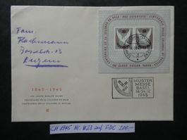 CH 1945 Nr. W23 auf FDC