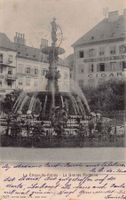 La Chaux-de-Fonds, la Grande Fontaine, circulée 1904