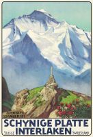 Blechschild-SCHYNIGE PLATTE INTERLAKEN