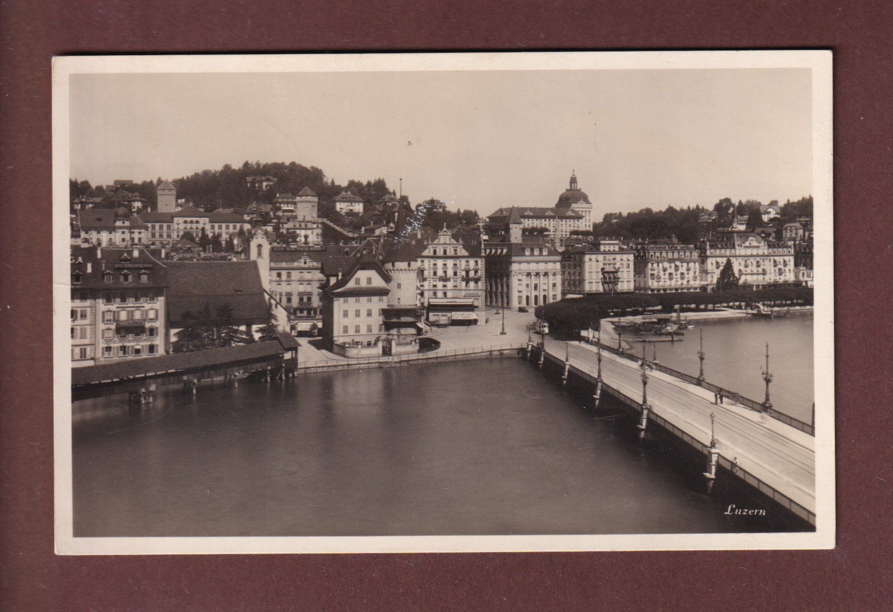 Cartoline postali: LUZERN - Bei Seebrücke - 1936 – Usato da Pully venduto da nicecards-shop