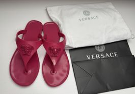 Versace Pink Medusa Sandals, Size 35- Summer Ready!