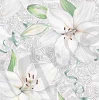 Serviette white lily (1412) 2Stk.
