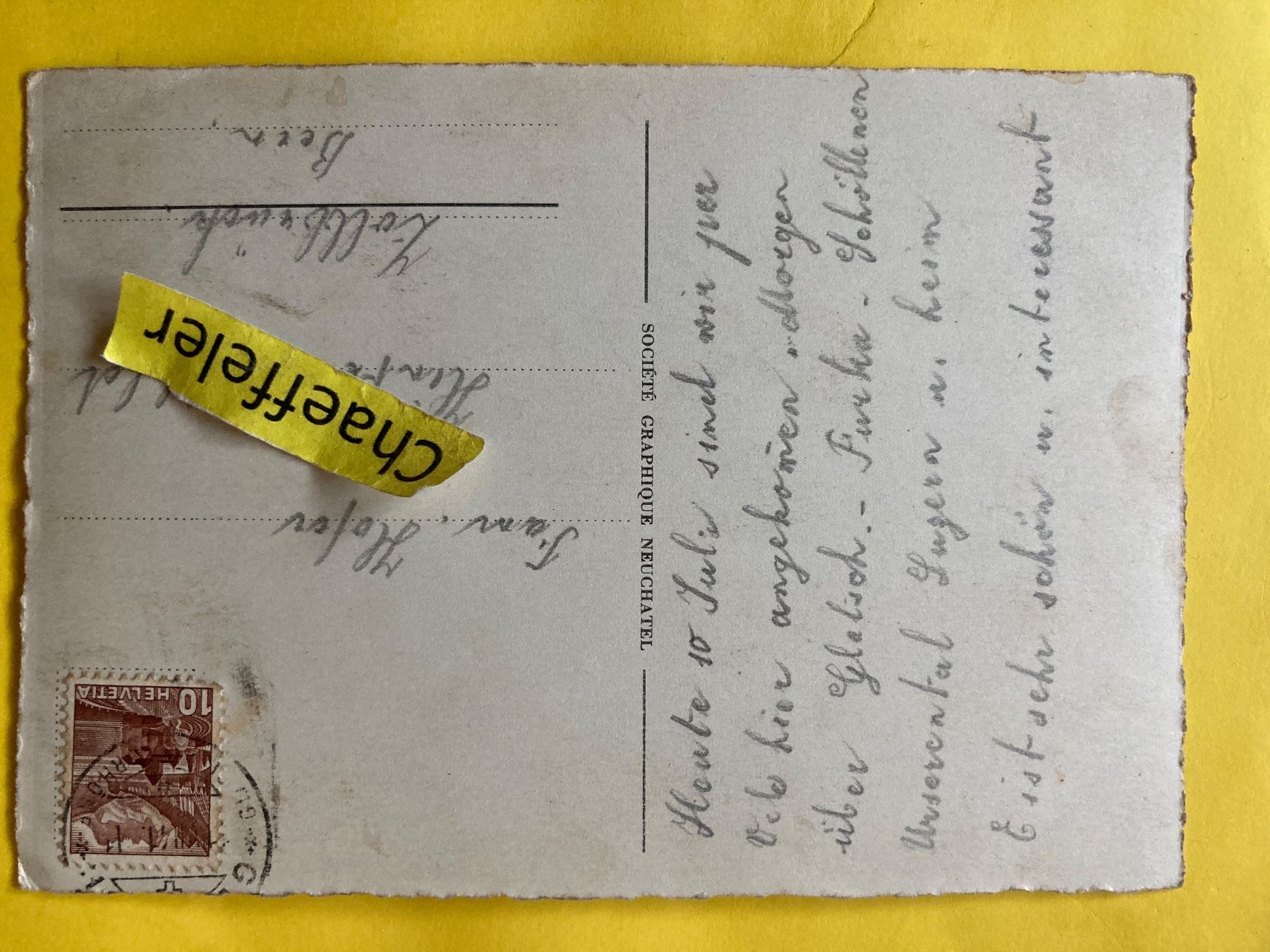 Cartoline postali: 1941 Grimsel und Finsteraarhorngruppe – Usato da Zürich venduto da Chaeffeler 1