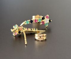 Boucles en or étoile