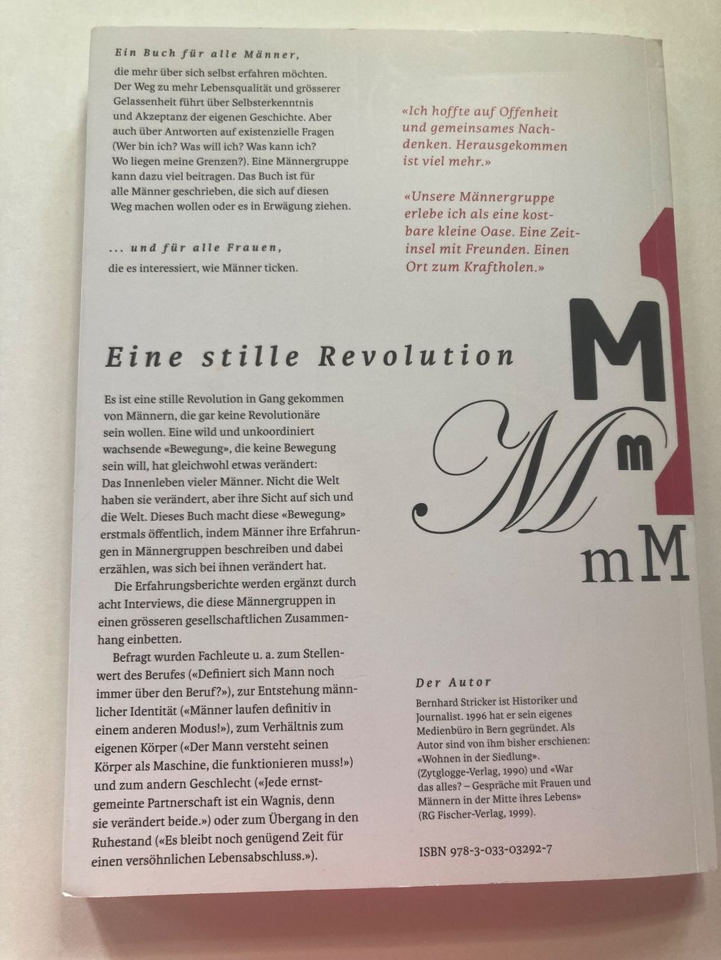 Libri: Mensch mann- Bernhard Stricker – Usato da Niederhünigen venduto da simbagli 1