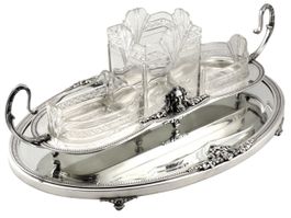 Surtout de table argenté France, Bacchus Tafelaufsatz 55 cm