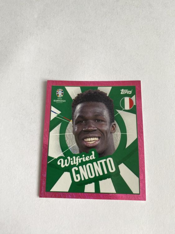 Sticker Topps Euro 2024 Gnonto Italie Green Parallel – Super Rare – Neuf