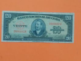 Billet Cuba 20 Pesos, Antonio Maceo.