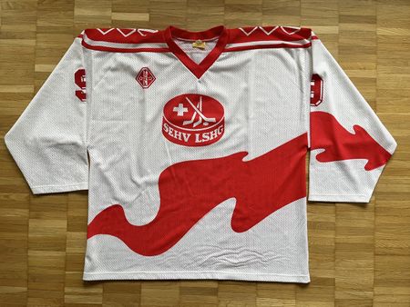 1990 Schweiz Nati Eishockey Trikot Walder Tackla Vintage