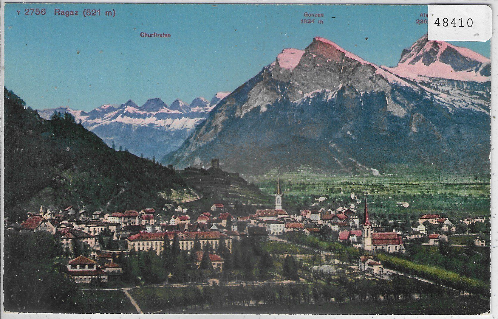 Cartoline postali: Ragaz - Generalansicht - Litho – Usato da Ettingen venduto da Kartenplanet