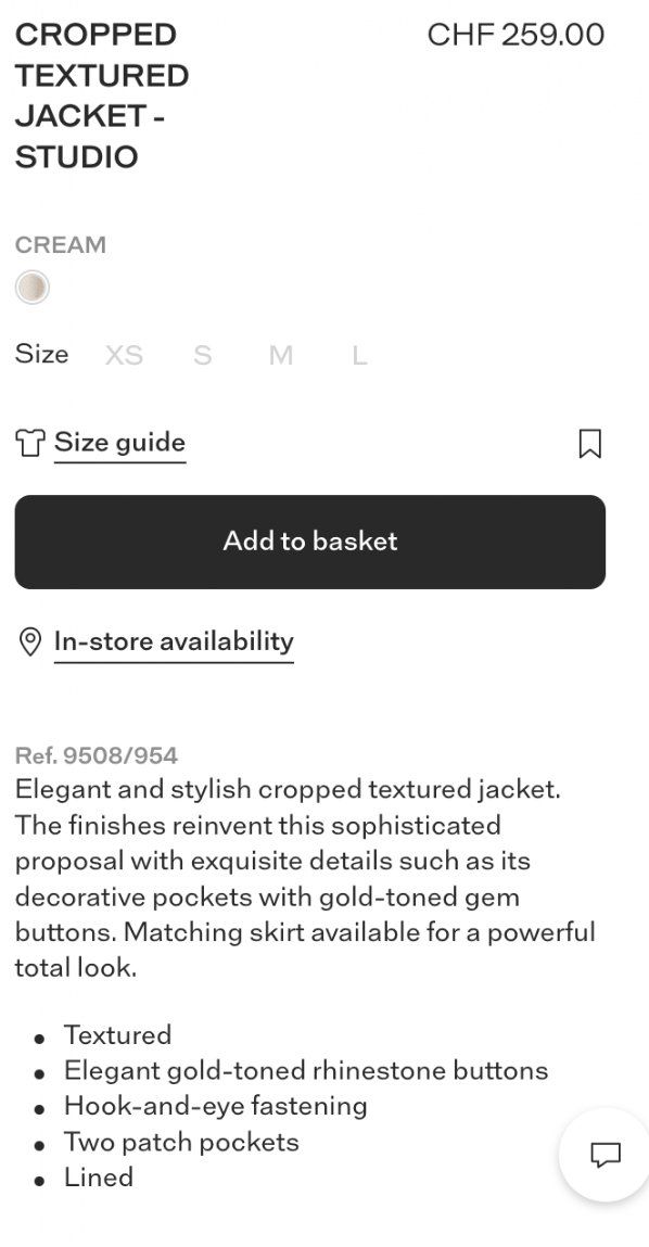 Massimo Dutti Giacche: Massimo Dutti Tweed Cropped Textured Jacket Studio – Usato da Zürich venduto da camenk 7