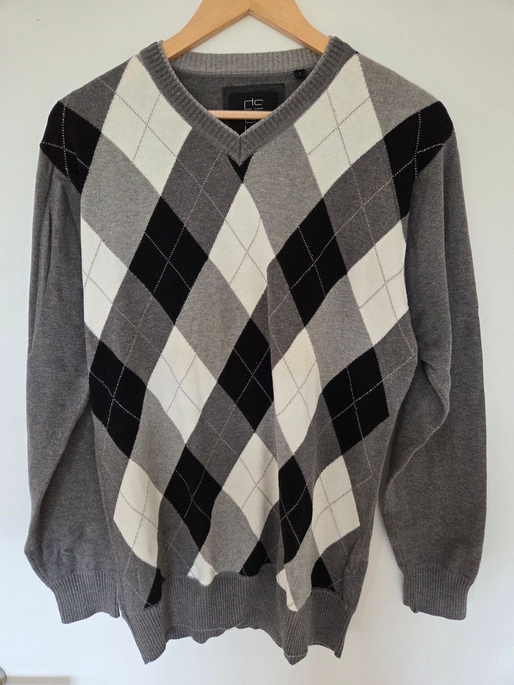 C&A Maglioni & Felpe: C&A Angelo Litrico Male Strickpullover L Grau Schwarz Weiss – Usato da Rothenburg venduto da RaphiS549