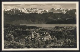 Luzern, Kurhaus Sonnmatt mit den Alpen