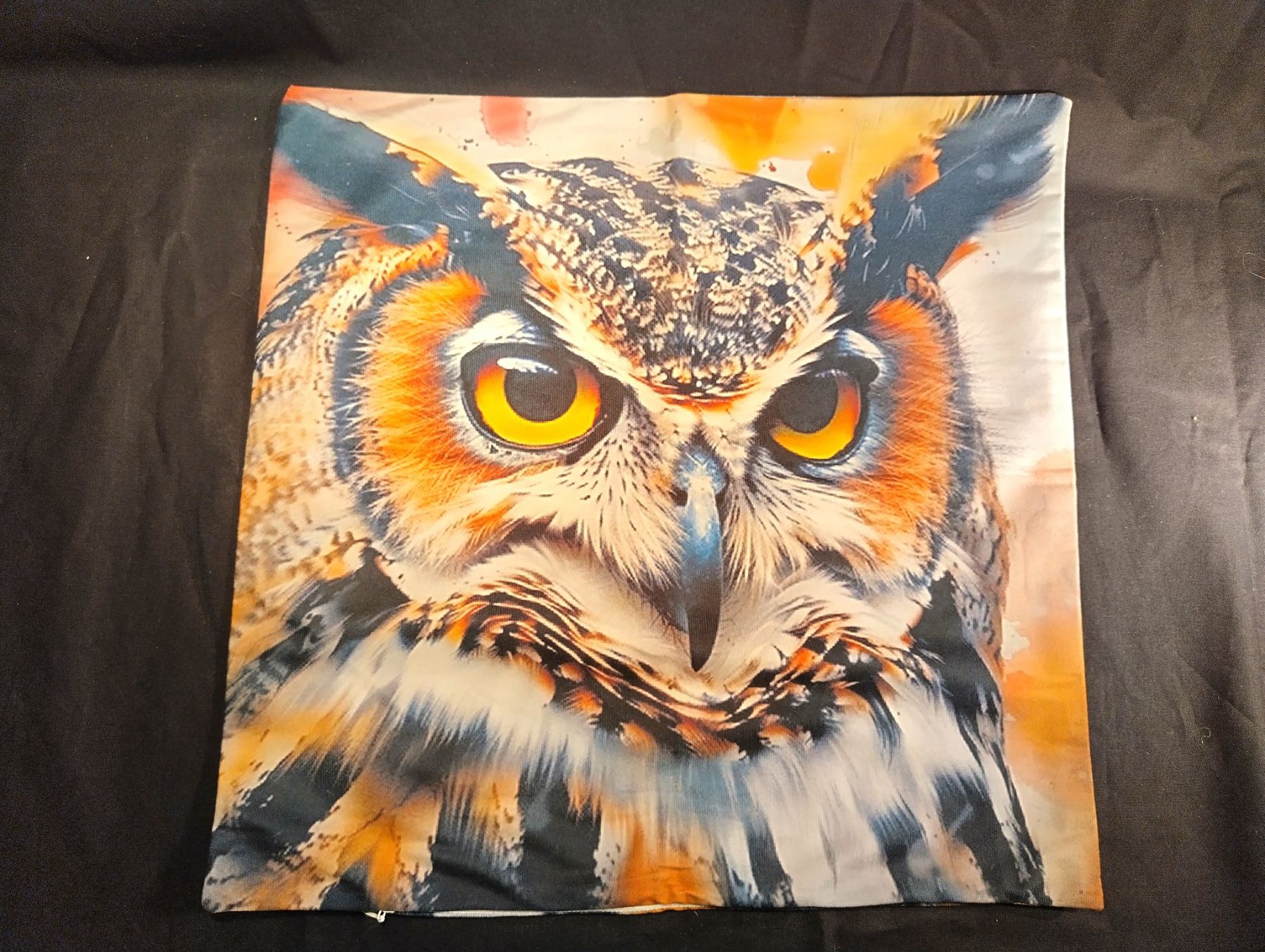 Kissenbezug Eule, 45 x 45cm, Reissverschluss (Neu (gemäss Beschreibung ...