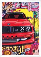 Death NYC Ltd Ed Pop Art Druck " Anime BMW Sport Racing Car