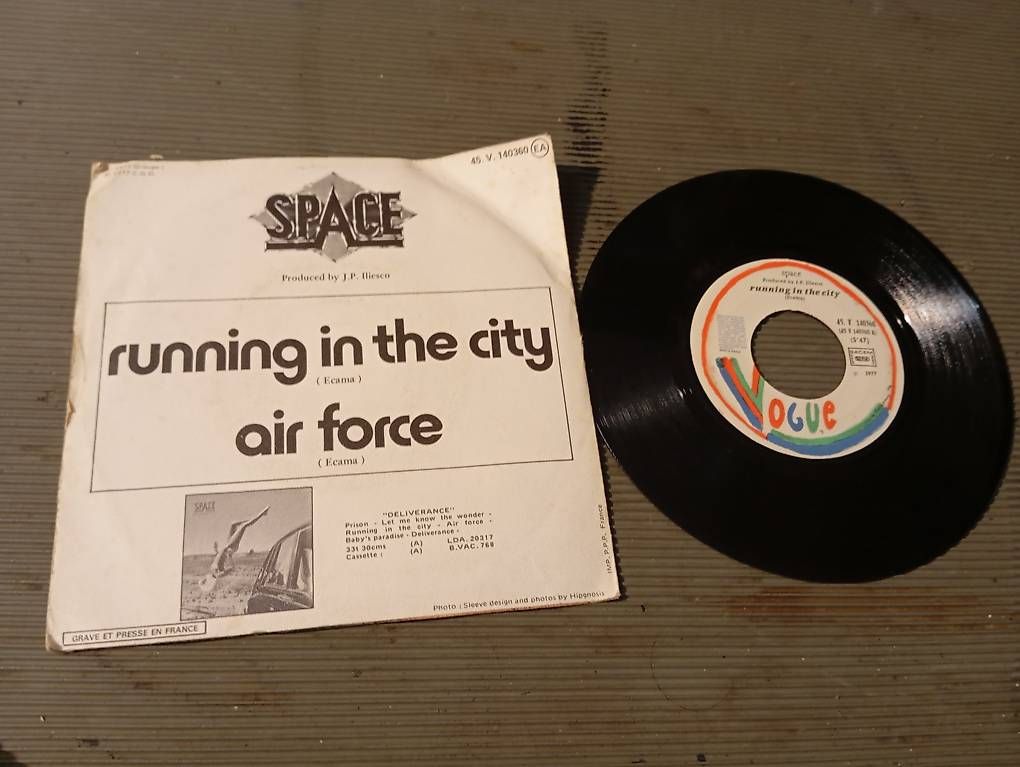 Dischi in vinile: Space - Running in the City / Air Force - Single Schallpl... – Usato da Basel venduto da Petergunn 1