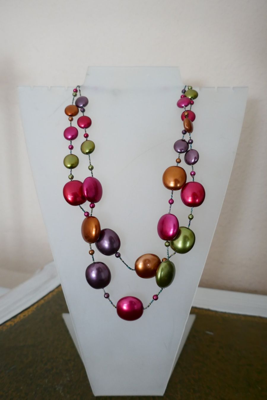 Catenine: Mode-Collier 2-reihig farbig – Usato da Muttenz venduto da einfach-schoen