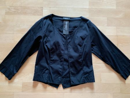 Colora Damen Bluse / Jacke / Bolero, Gr. XS, Schwarz, NEU
