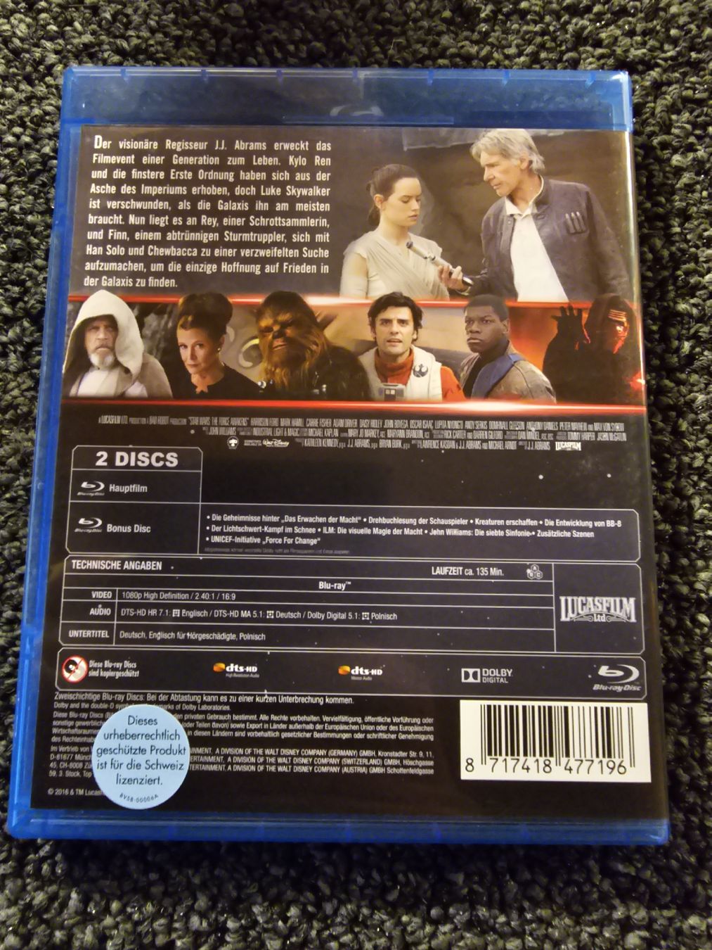Tutti i DVDs: Star Wars: Das Erwachen der Macht - Blu-ray  – Usato da Ruswil venduto da jan_bxl5 1
