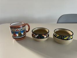Schalen und Tasse aus Peru